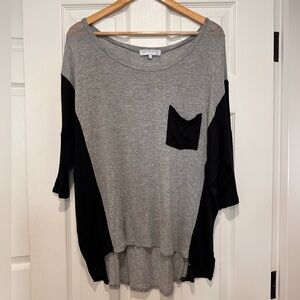 Urban Outfitters shirt 3/4 sleeves • Large • Grey/Black
